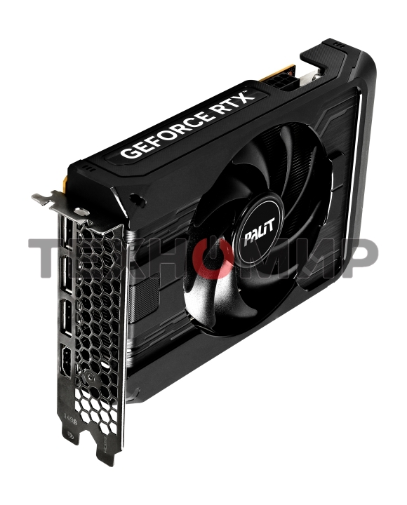 Видеокарта Palit GeForce RTX 5050 StormX OC, NVIDIA RTX 5050, 8 ГБ GDDR6, 128 бит, PCI-e 5.0, 1xHDMI, 3xDP, 2617 МГц
