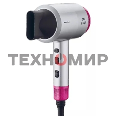 Фен BQ HD1818M серый/розовый, 1800 Вт, ионизация