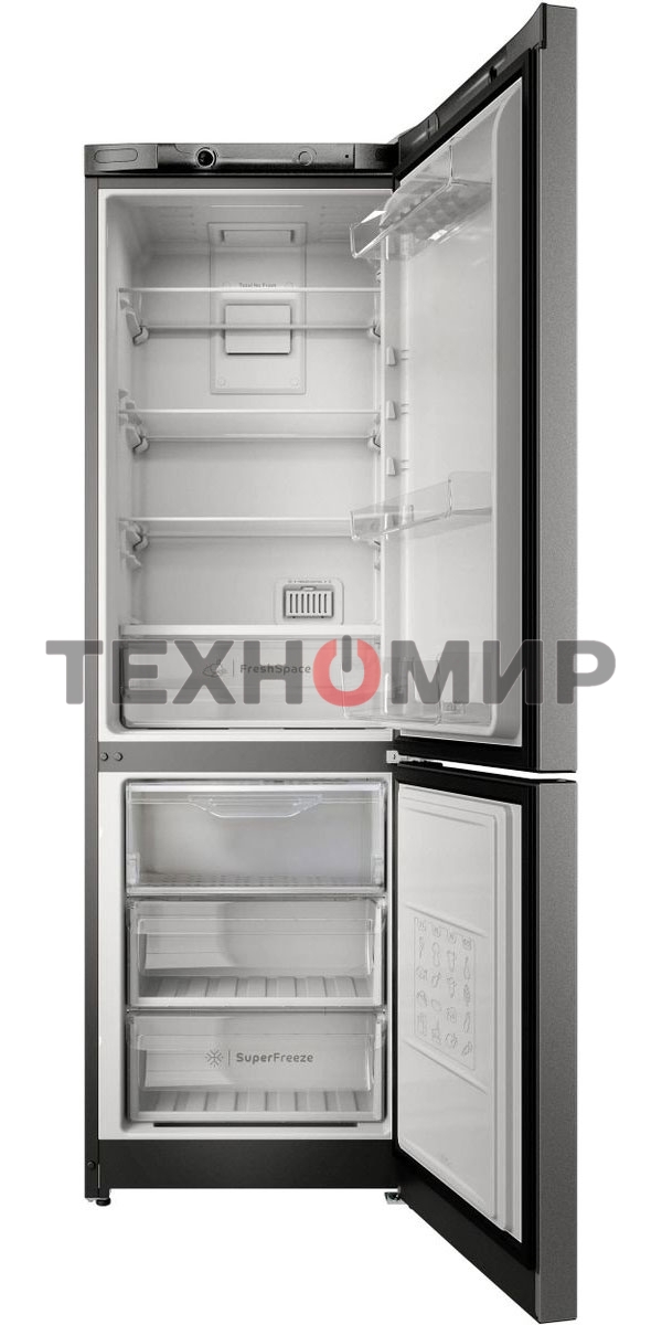 Холодильник Indesit ITS 4180 NG темно-серый двухкамерный 220/78 л морозилка снизу, No Frost
