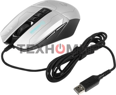 Мышь проводная A4Tech Bloody W60 Max серый/черный, 10000 dpi, USB, кнопки - 10