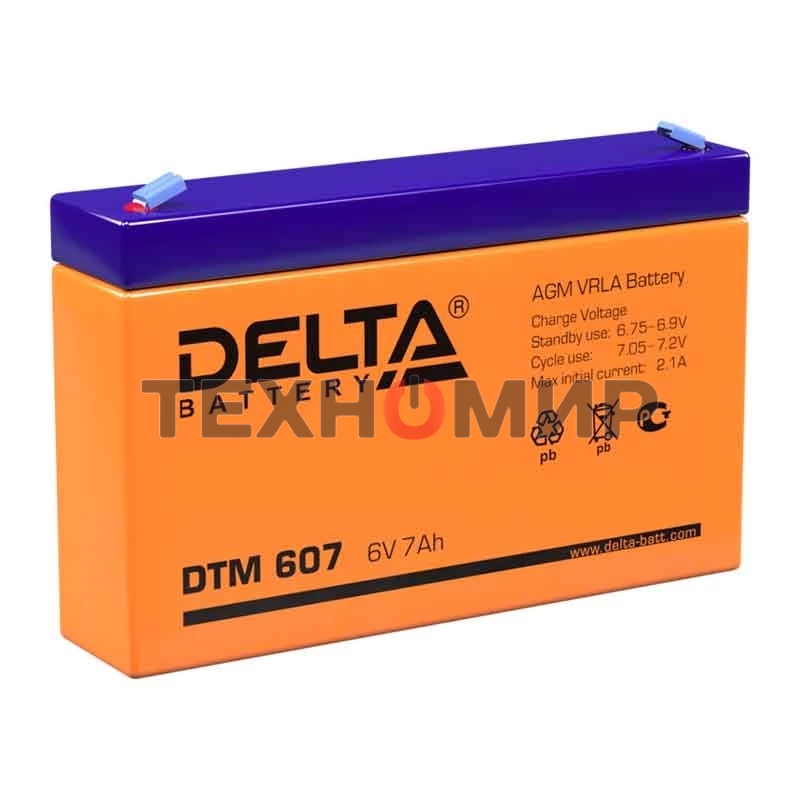 Батарея для ИБП Delta DTM 607 (6V, 7Ah)