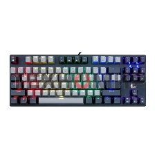 Клавиатура проводная механическая Gembird KB-G600, 87кл, Rainbow, красн.свитчи, 1.8м, черная