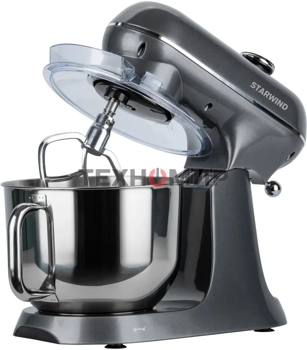 Миксер планетарный Starwind SPM4171 1200 Вт, серебристый