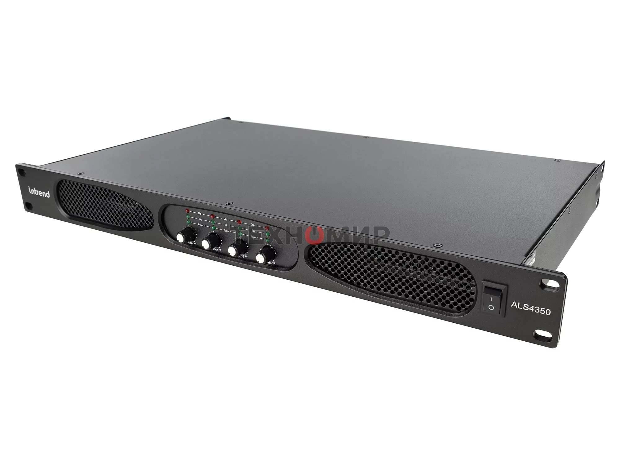Усилитель Intrend ALS 4350 Четырехканальный, 4х350Вт/8Ом, 4х580Вт/4Ом, 2х1160Вт/8Ом