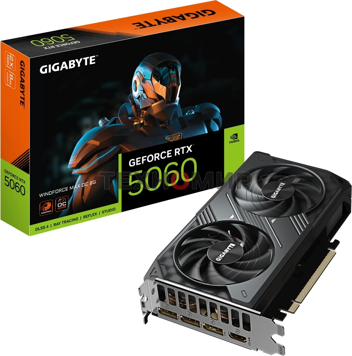 Видеокарта Gigabyte GV-N5060WF2MAX OC-8GD RTX 5060 8Gb 128bit GDDR7 2512/28000 HDMIx1 DPx3 HDCP Ret
