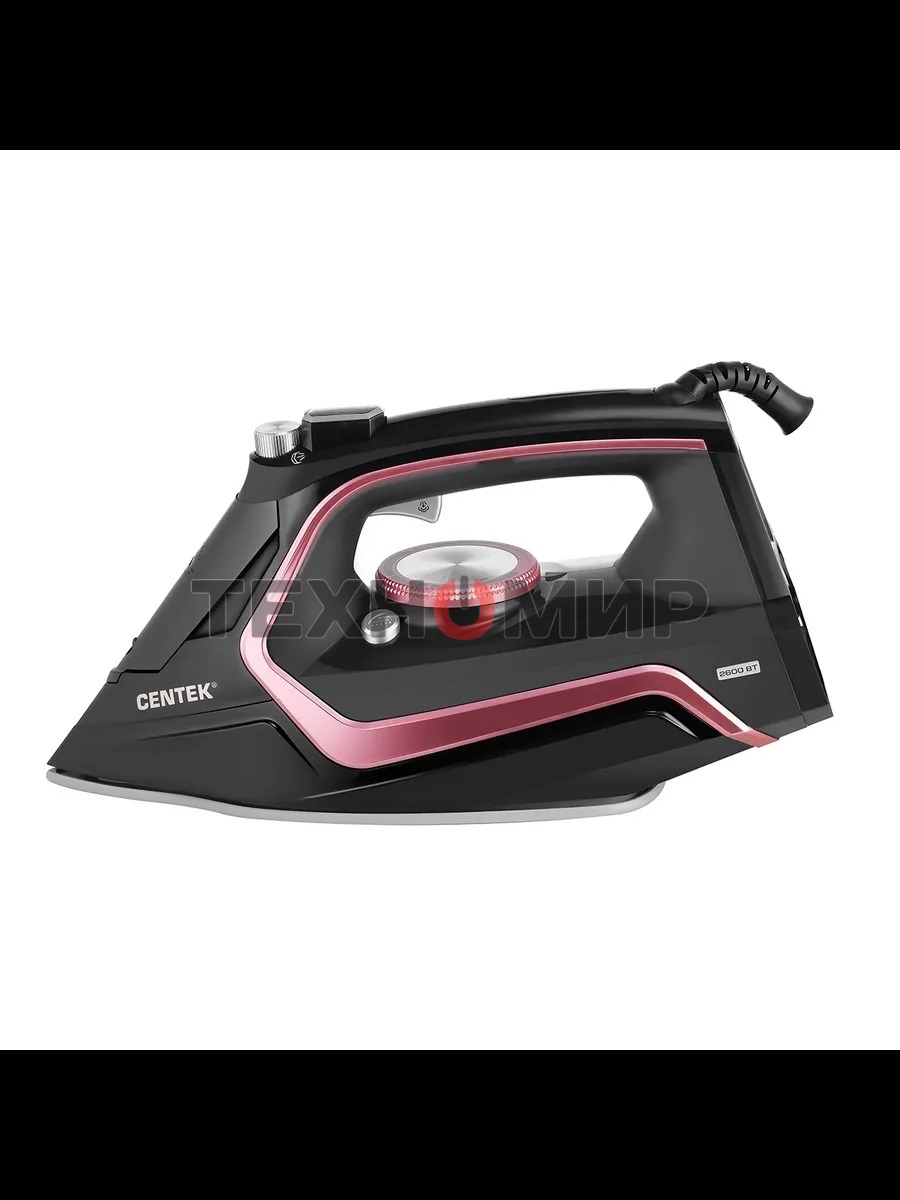 Утюг Centek CT-2313 розовый/черный, 2400 Вт, 50 г/мин, 185 г/мин, 350 мл