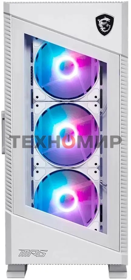 Компьютерный корпус MSI MPG VELOX 100R белый, Global, 2xUSB 3.0, 1xType C, 4x120мм ARGb Fan, ARGb