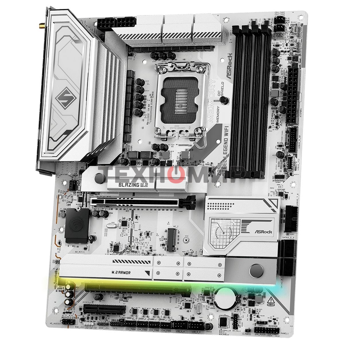 Материнская плата ASRock Z890 Steel Legend WiFi, Intel Z890, 4x4x M.2, 2x PCI-E x16, 1x PCI-E x4, 1x D-Sub нет, 1x HDMI есть, 1x DVI нет, 1x DP нет, 1x 2.5Gb LAN, Wi-Fi 802.11be, BT есть, 2x USB-C. 2x USB 2.0, 4x USB 3.2 Gen1, 2x USB 3.2 Gen2, 7.1, ATX