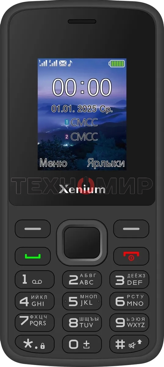 Мобильный телефон Xenium X175 черный моноблок 2Sim 1.8