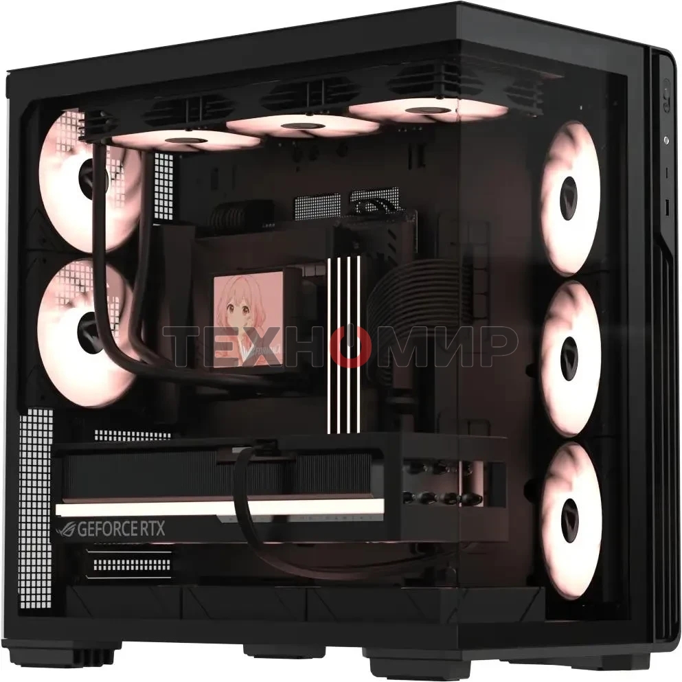 Компьютерный корпус Formula V Line Crystal Z7 PA Black, ATX, TYPE-C*1, USB3.0*1, Front+Side Glass, SIDE 3x PERFORMANCE ARGB, REAR 2x PERFORMANCE ARGB