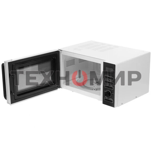 Микроволновая печь BBK 25MWS-970T/WB белый, 25 л, 900 Вт, переключатели - кнопки, поворотный механизм