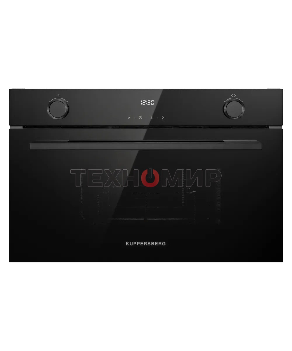 Встраиваемая микроволновая печь Kuppersberg HMW 611 BB, High-Tech, 34 л, поворотное/сенсорное управление, мощность 900 Вт, 5 уровней мощности, 10 автоматических программ, размораживание, гриль, конвекция, поворотный стол, черный