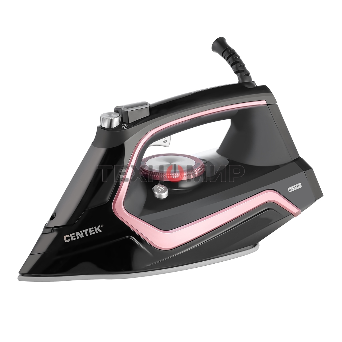Утюг Centek CT-2313 розовый/черный, 2400 Вт, 50 г/мин, 185 г/мин, 350 мл