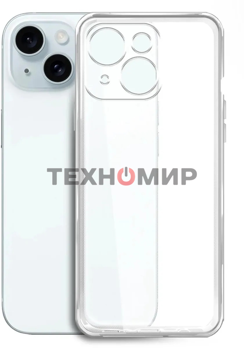 Чехол (клип-кейс) BoraSCO для Apple iPhone 15 Plus прозрачный