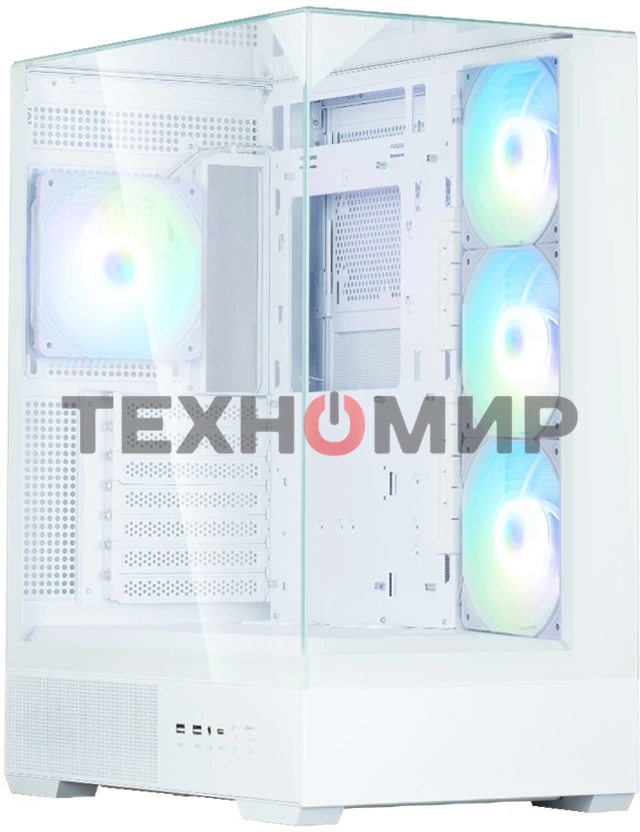 Компьютерный корпус ZALMAN P40 Prism Plus, ATX, белый, WINDOW, 3xCombo (3.5'' or 2.5