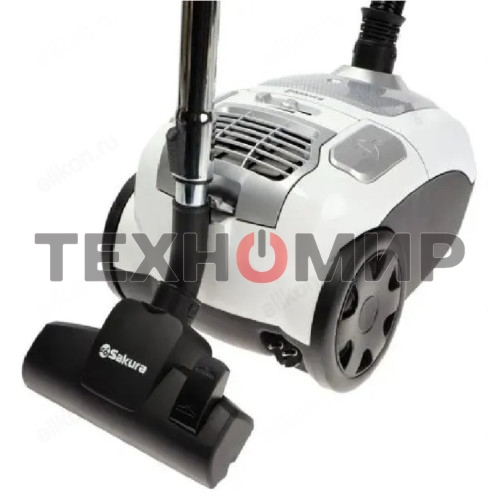 Пылесос Sakura SA-8316W черный/белый, 450/2400 Вт, уборка сухая, пылесборник мешок 4 л