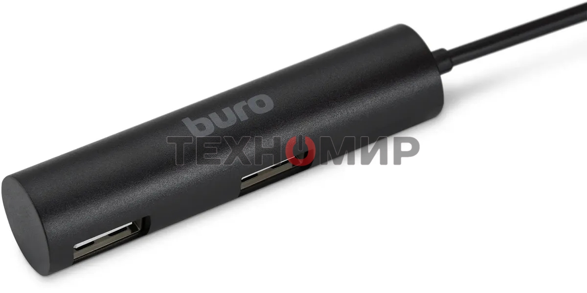 Разветвитель USB 2.0 Buro BU-HUB4-0.5R-U2.0 4порт. черный