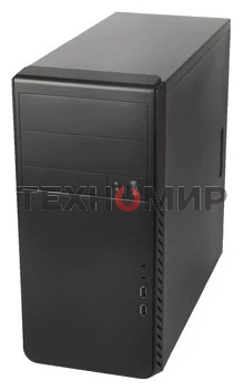 Компьютерный корпус MidiTower Powerman ES861 черный PM-450ATX 4*USB 2.0 Audio mATX