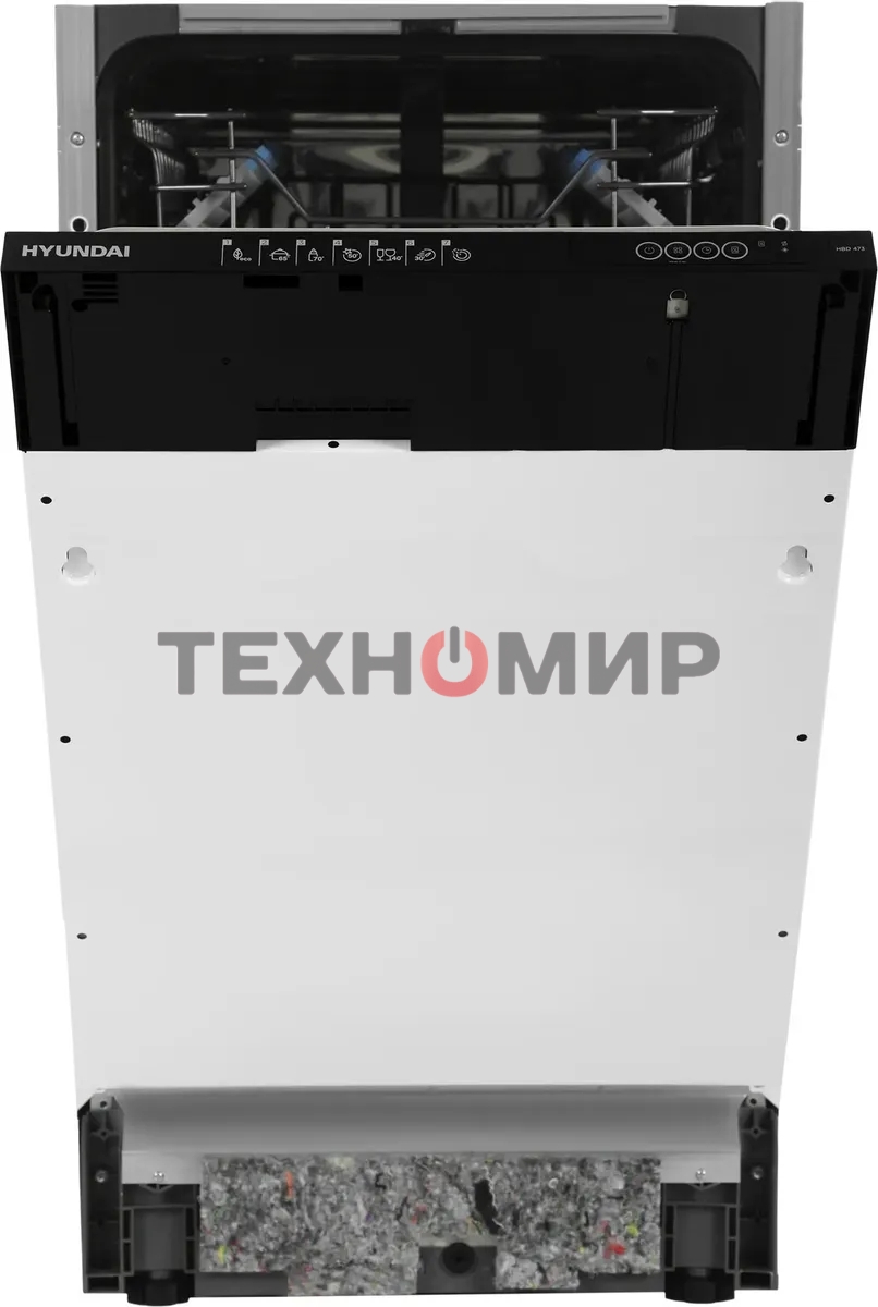 Встраиваемая посудомоечная машина Hyundai HBD 473, черный, 44.8 см, 10 компл., 49 дБ, класс A++