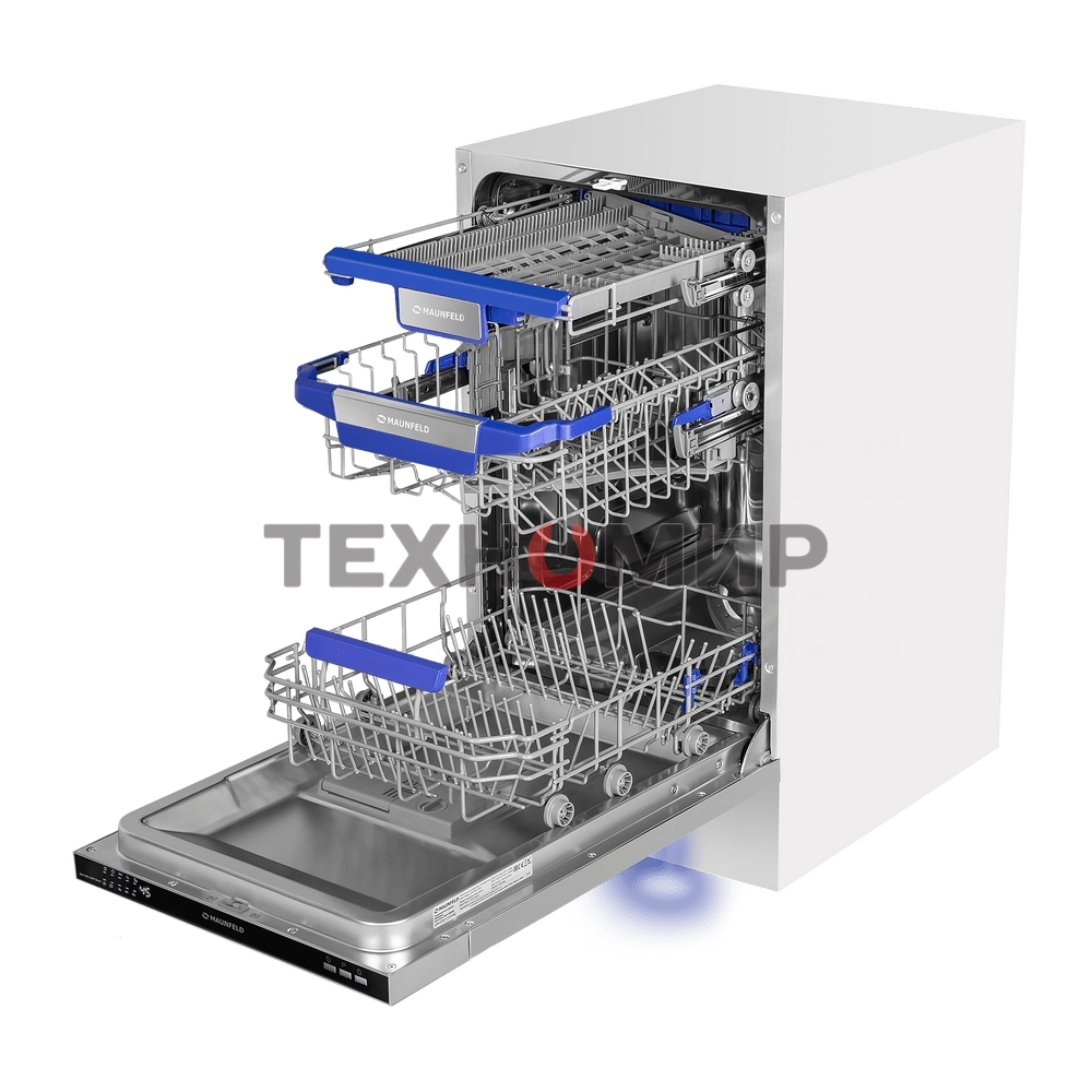 Встраиваемая посудомоечная машина Maunfeld MLP-083I, черный, 44.8 см, 10 компл., 49 дБ, класс A++