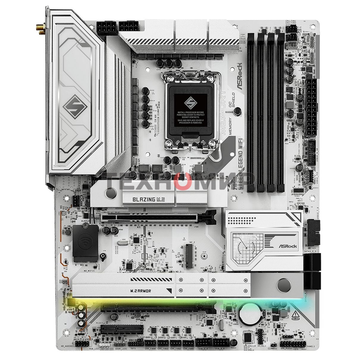 Материнская плата ASRock Z890 Steel Legend WiFi, Intel Z890, 4x4x M.2, 2x PCI-E x16, 1x PCI-E x4, 1x D-Sub нет, 1x HDMI есть, 1x DVI нет, 1x DP нет, 1x 2.5Gb LAN, Wi-Fi 802.11be, BT есть, 2x USB-C. 2x USB 2.0, 4x USB 3.2 Gen1, 2x USB 3.2 Gen2, 7.1, ATX