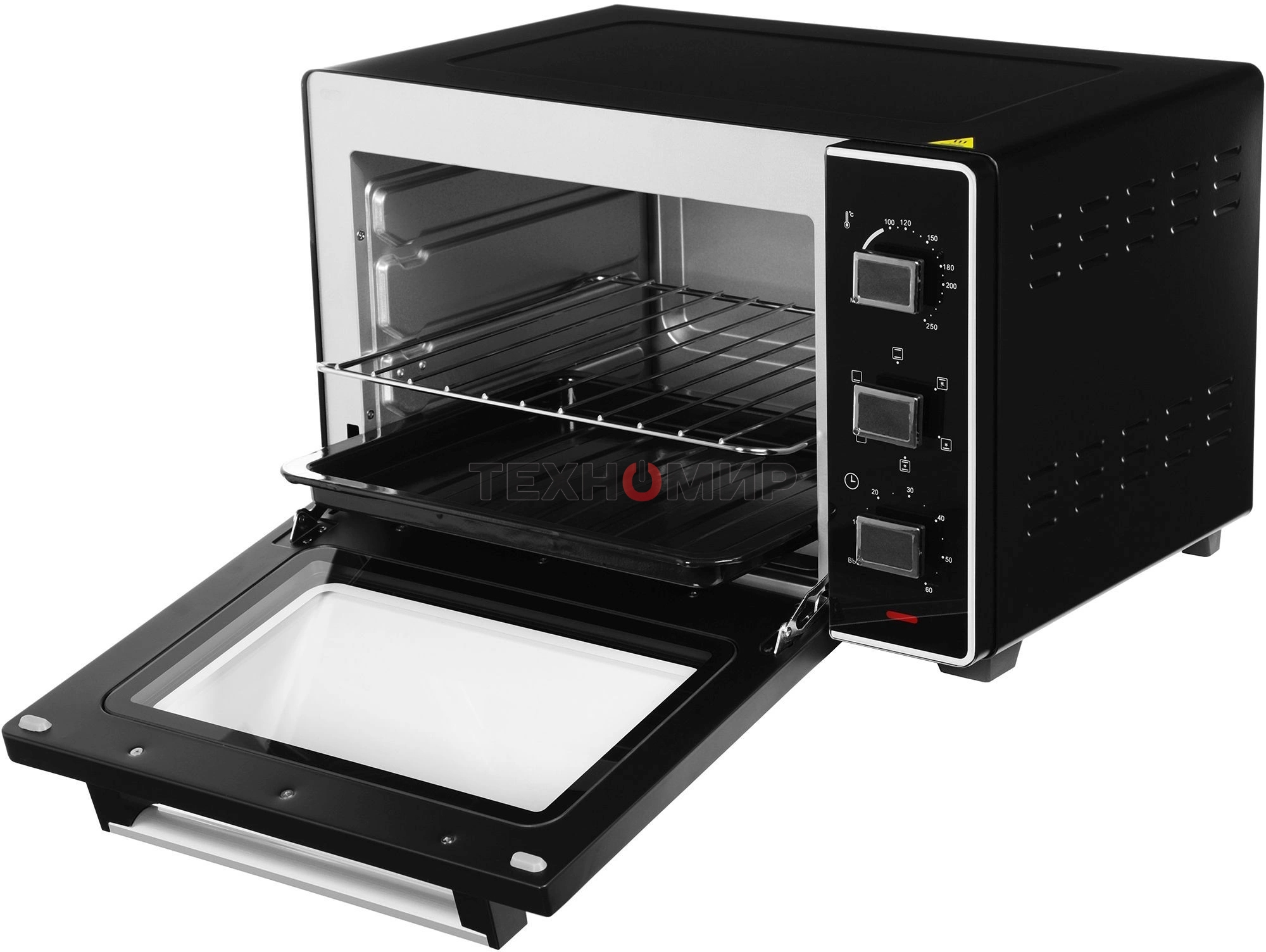 Мини-печь Hyundai MIO-HY093 28 л, 1600 Вт, черный