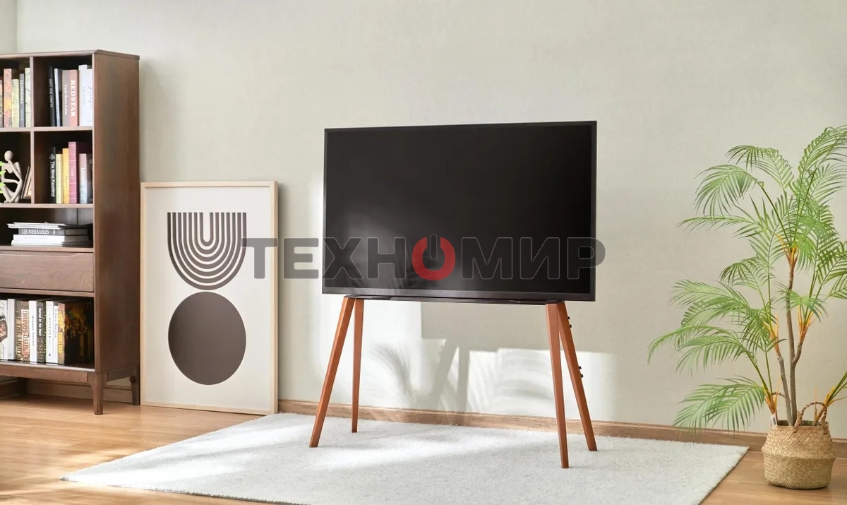 Подставка для телевизора Cactus CS-ST3646BKWN черный/орех, 49