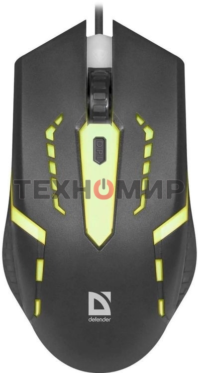 Мышь проводная Defender Flash MB-600L черный, 1200 dpi, USB, кнопки - 4