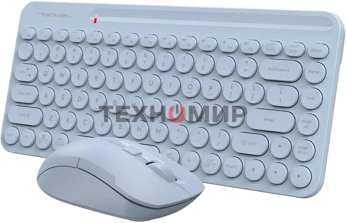 Комплект клавиатура+мышь A4Tech FStyler FG3200 Air2 беспроводной, USB, 2000 DPI, синий