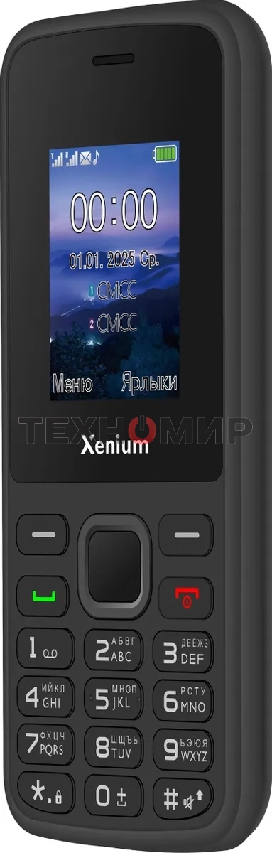 Мобильный телефон Xenium X175 черный моноблок 2Sim 1.8