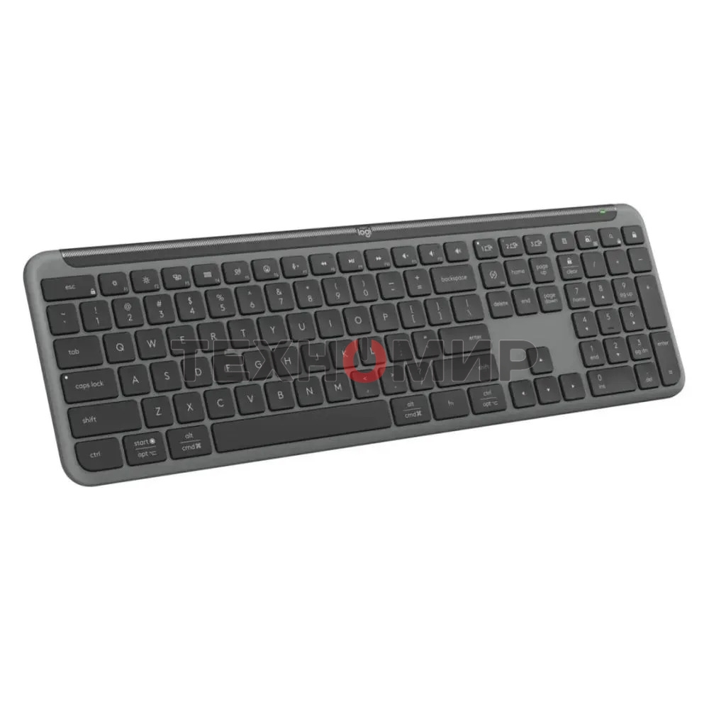 Клавиатура Logitech Signature Slim K950 беспроводная, Bluetooth, радиоканал, серый