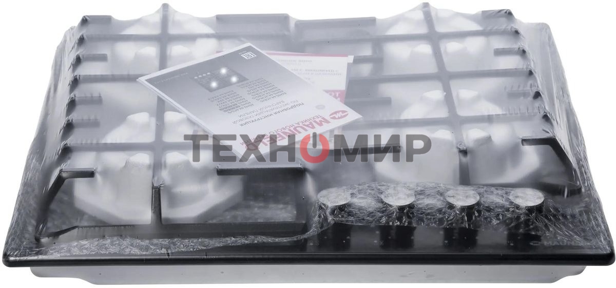 Газовая варочная панель Maunfeld EGHE.64.3STS-EB/G, 4 конфорки, эмалированная сталь, черный