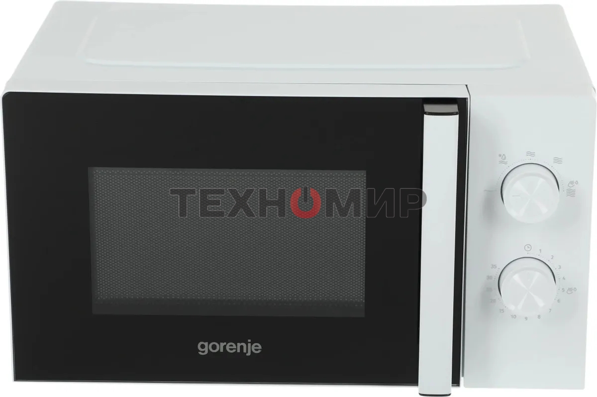 Микроволновая печь Gorenje MO20E1WH белый, 20 л, 800 Вт, переключатели - поворотный механизм