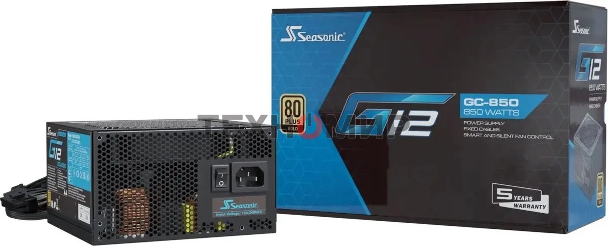 Блок питания Seasonic ATX 850W G12 GC-850 80+ gold (20+4pin) APFC 120мм fan 6xSATA RTL