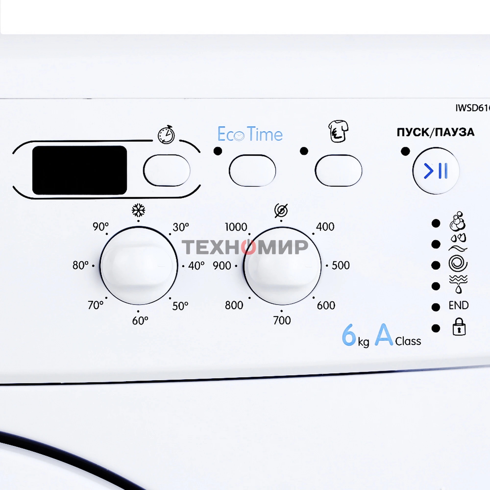 Стиральная машина Indesit IWSD6105 (CIS) L(R) белый, загр. фронтальная макс.: 6 кг 1000 об/мин класс: А