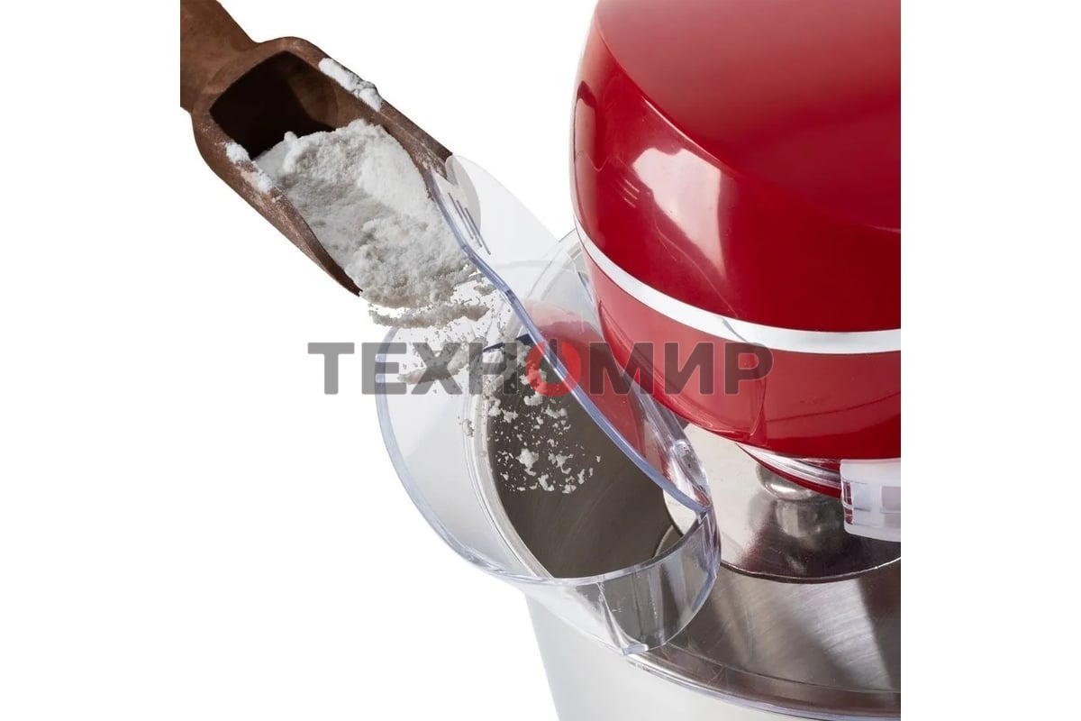 Миксер планетарный Endever Sigma-121, красный, 1800 Вт, объем чаши 6 л, планетарная система смешивания, 2 шт/уп.