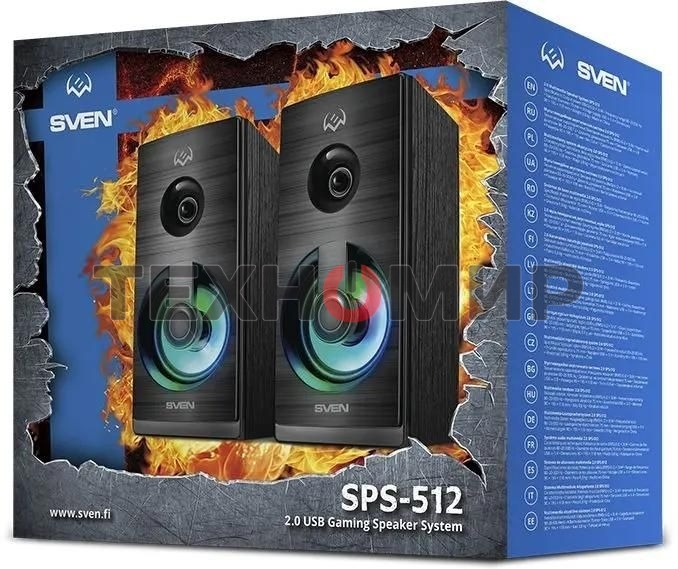 Акустическая система SVEN SPS-512 2.0 черные