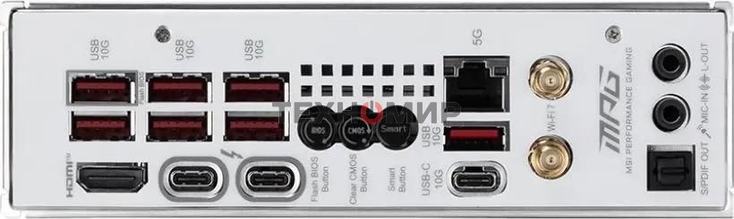 Материнская плата MSI MPG Z890I EDGE TI WIFI, LGA 1851, Intel Z890, 2xDDR5, 2xSATA, 4xM.2, 1xPCIe 5.0 x16, 1xHDMI, 2xThunderbolt 4, 1xUSB-C, 1x 5Gb LAN, 7xUSB-A 10Gbps, 2xUSB-A 5Gbps, 1xUSB-C 20Gbps, 7.1, 2x3.5 мм, TOSLINK, Mini-ITX