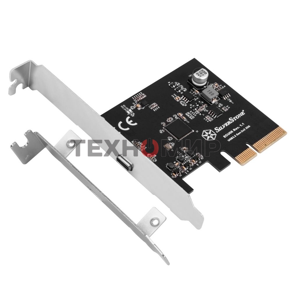 Контроллер Silverstone G56ECU060000010 SuperSpeed USB 20Gbps/USB-C 3.2 Gen 2x2 PCIe expansion card