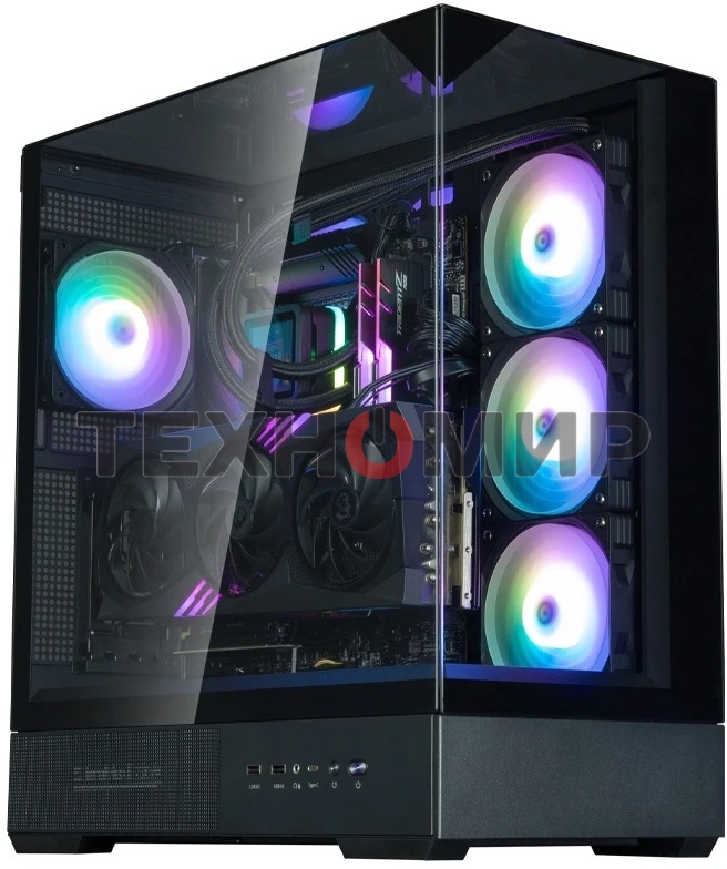 Компьютерный корпус ZALMAN P40 Prism Plus, ATX, черный, WINDOW, 3xCombo (3.5'' or 2.5