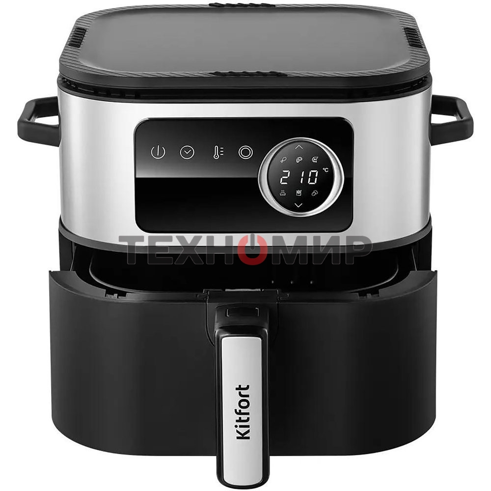 Аэрогриль Kitfort КТ-8127 1930Вт черный/серебристый