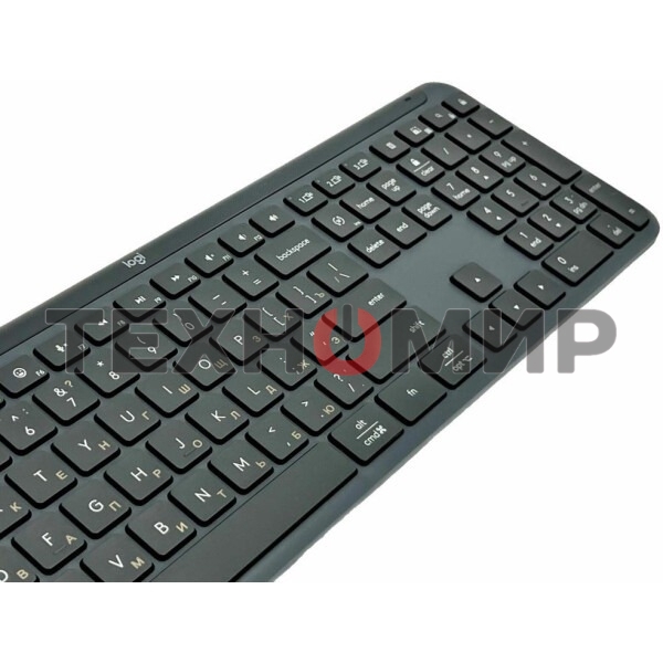 Клавиатура Logitech Signature Slim K950 беспроводная, Bluetooth, радиоканал, серый
