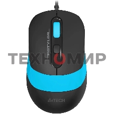 Мышь проводная A4Tech Fstyler FM10S черный/голубой, 1600 dpi, USB, кнопки - 4