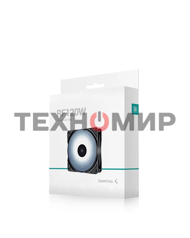 Вентилятор для корпуса DEEPCOOL RF120W DP-FLED-RF120-WH черный 120мм 1300rpm 22db 4-pin