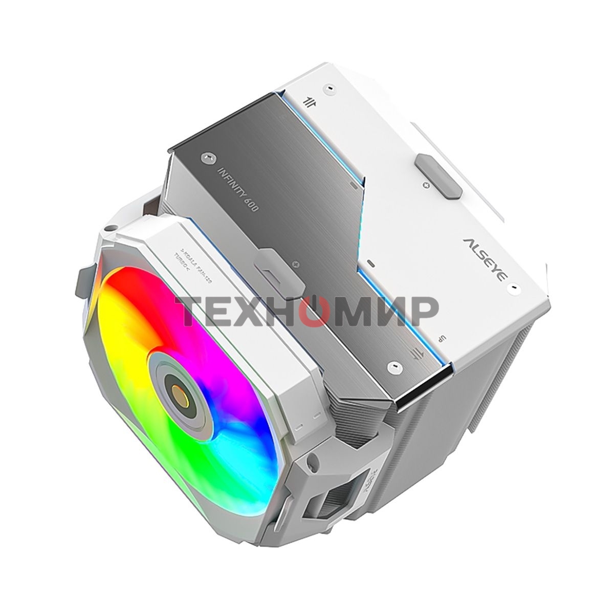 Кулер для процессора Alseye i600-W белый, 120 мм, алюминий/медь, 2300 об/мин, 37.8 дБ, 4 pin, 265 Вт, 160 мм