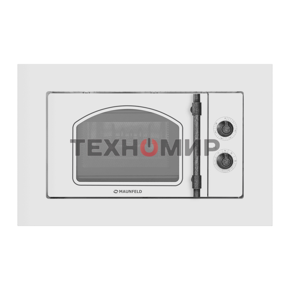 Микроволновая печь встраиваемая Maunfeld JBMO.20.5ERWAS белый, 20 л, 700 Вт, переключатели - поворотный механизм