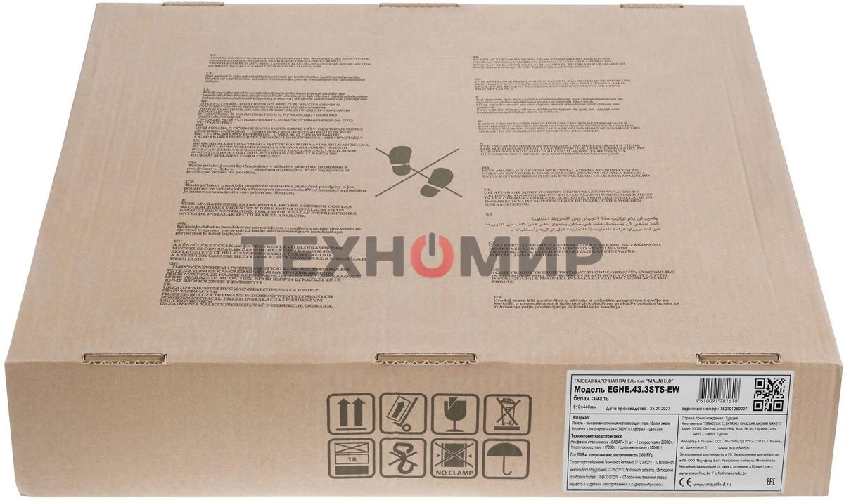 Газовая варочная панель Maunfeld EGHE.43.3STS-EW