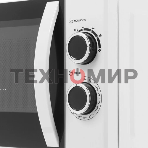 Микроволновая печь Hyundai HYM-M2043 белый/черный, 20 л, 700 Вт, переключатели - поворотный механизм