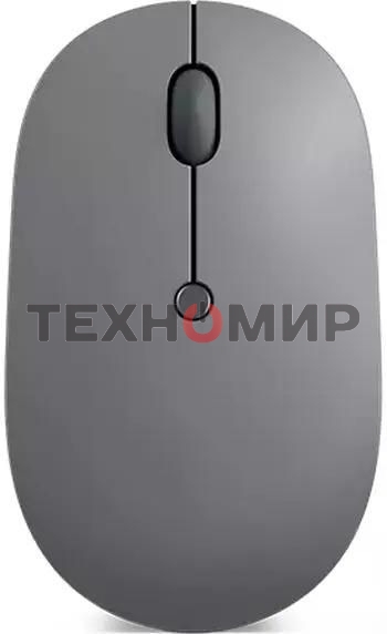 Мышь беспроводная Lenovo Go серый, 2400 dpi, радиоканал, USB-C, кнопки - 3