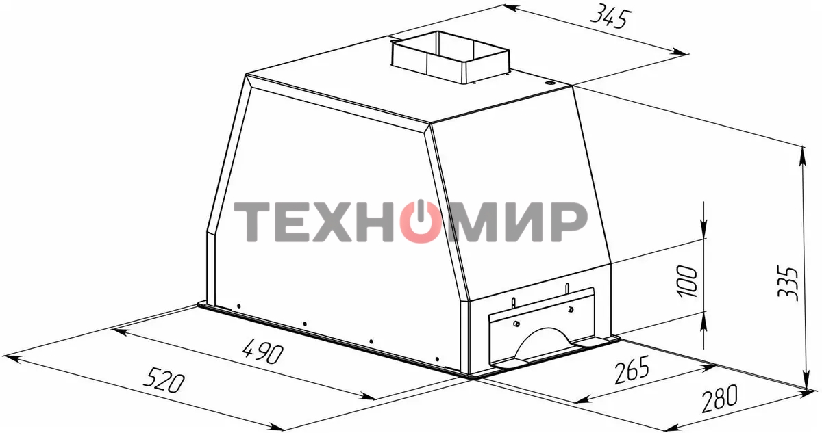Вытяжка встраиваемая Zigmund & Shtain K 014.5 W управление сенсорное, белый